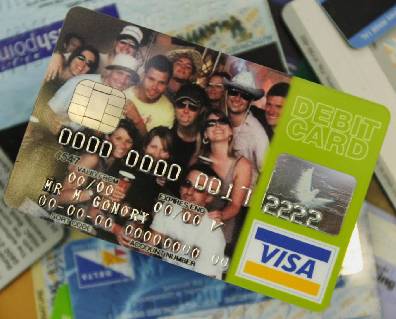 An example of a personalized debit card from Abbey