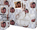 Example of personalized gift wrap from PicturePaper.com