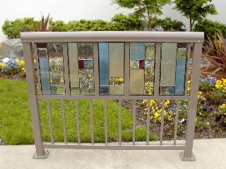 A stained glass windbreak by Esthetic Accents
