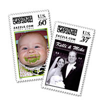 Examples of Zazzle.com personalized stamps